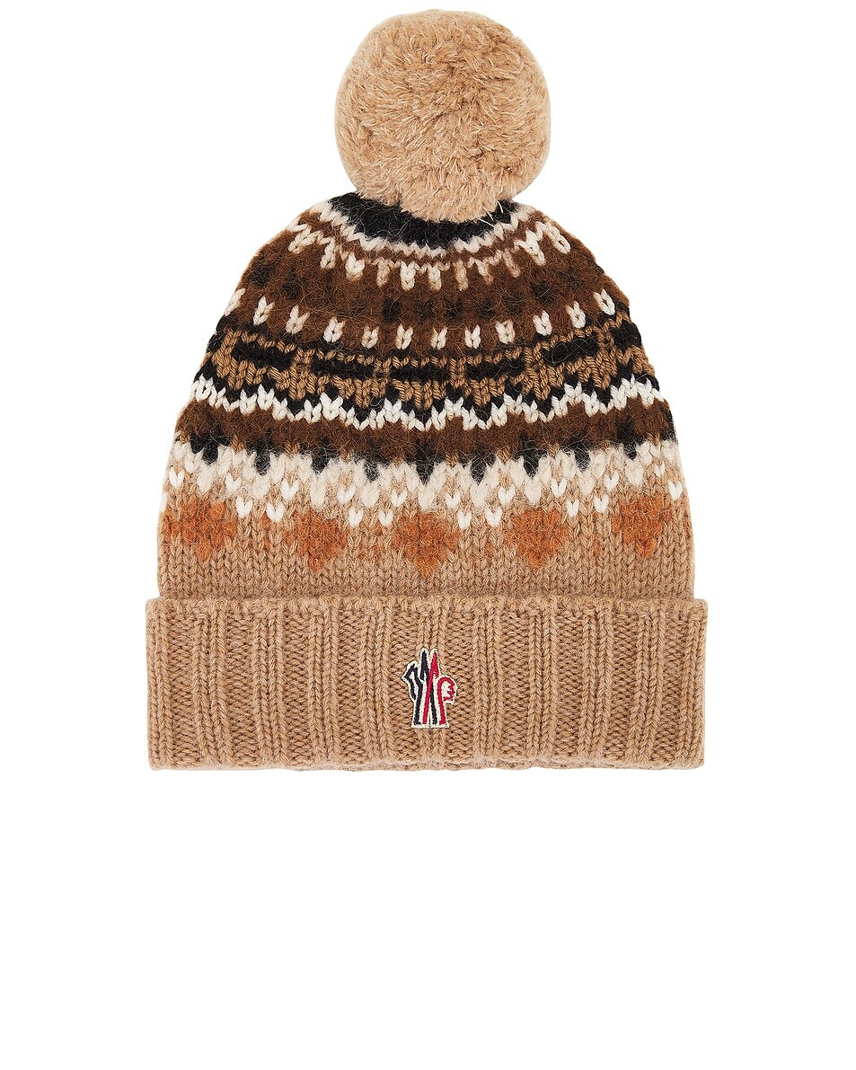 

Шапка Beanie Moncler Grenoble, коричневый