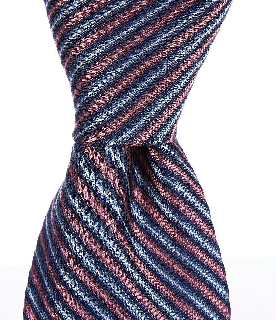 Roundtree & Yorke Micro-Stripe 3 3/8Шелковый галстук, мультиколор