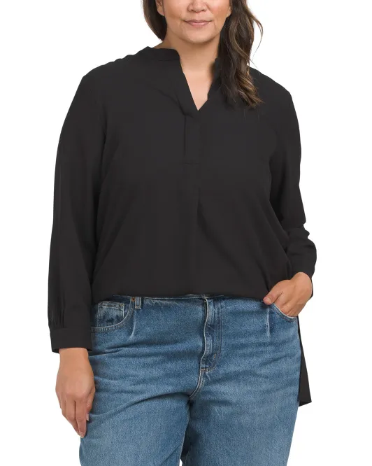 

Плюс Туника Неру Anne Klein, черный