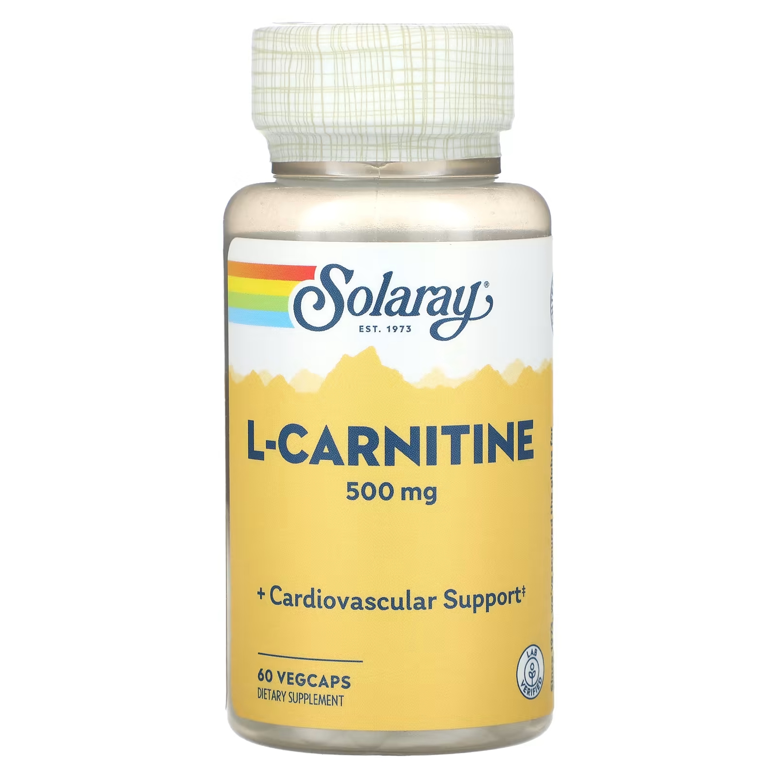 Solaray L-карнитин 500 мг 60 растительных капсул solaray l карнитин 500 мг 30 капсул