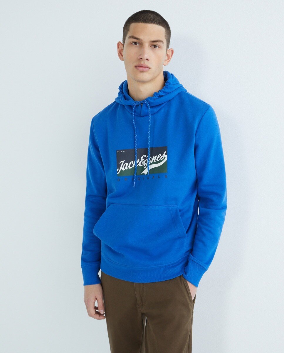 

Мужская толстовка с капюшоном Jack & Jones, синий