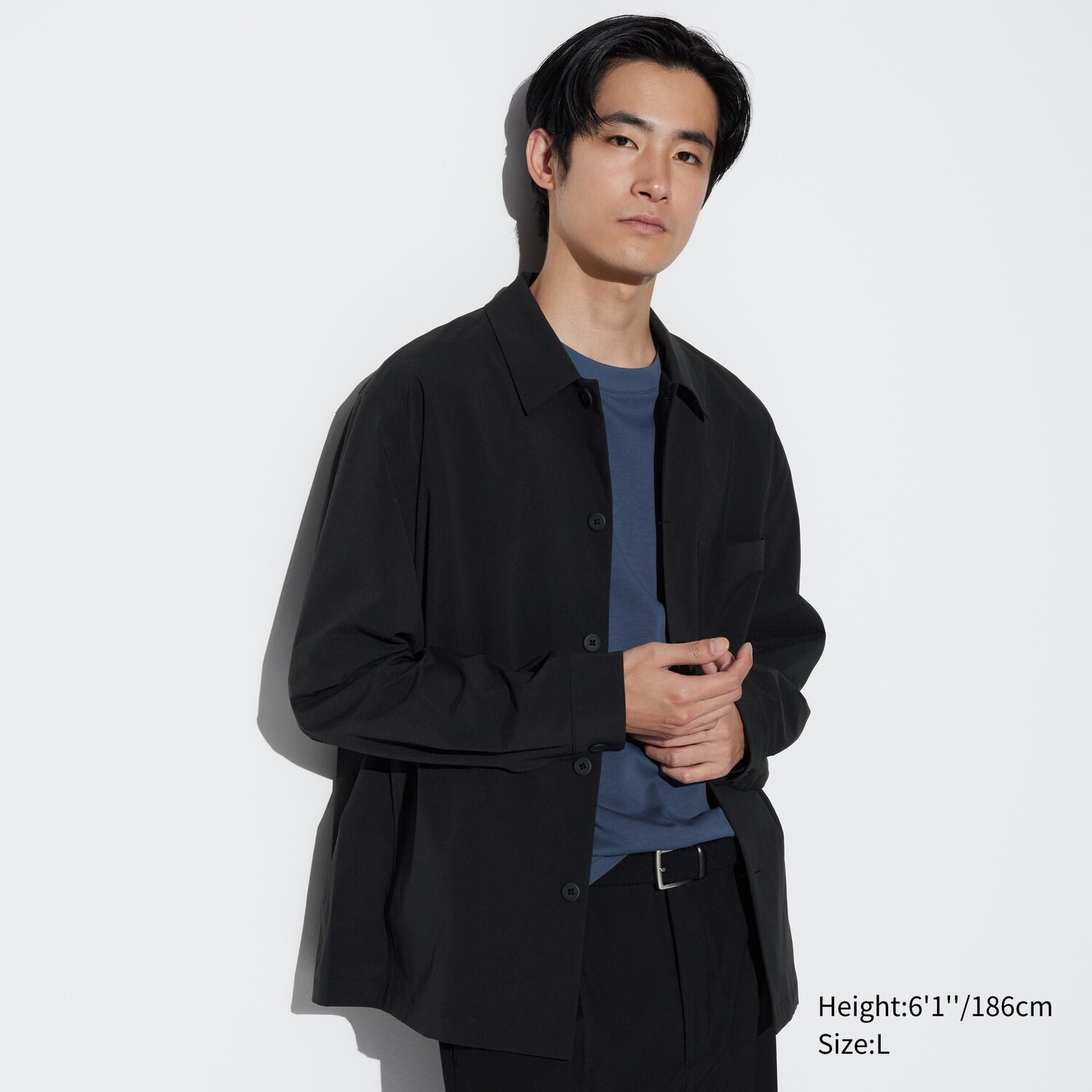 

Куртка-рубашка airsense UNIQLO, черный