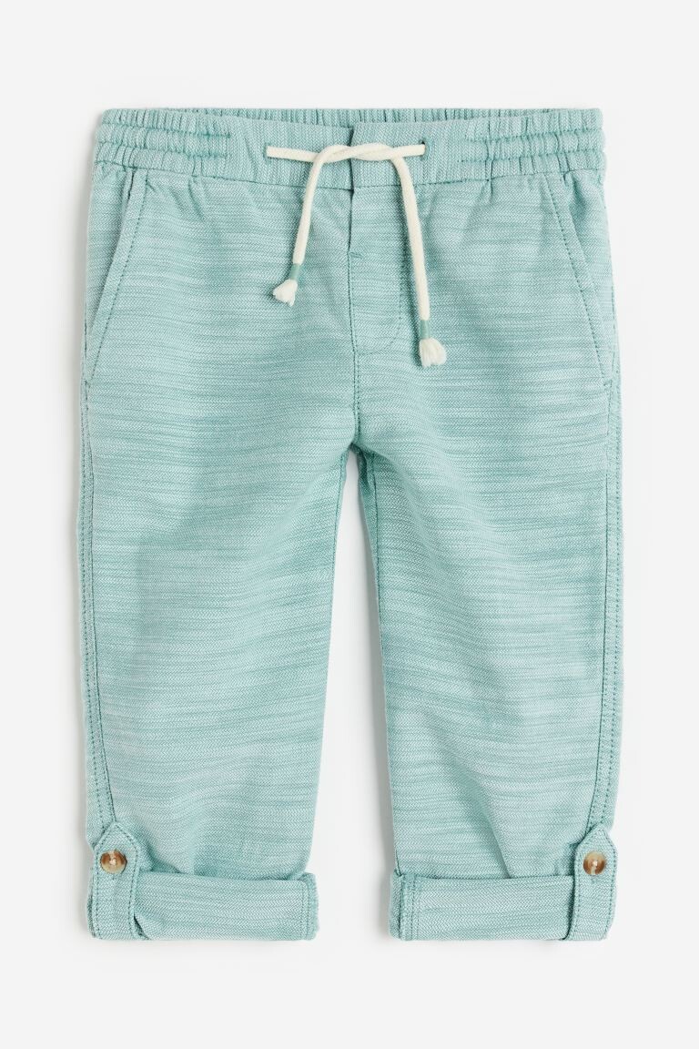 

Брюки подвернутые, свободного кроя H&M, бирюзовый