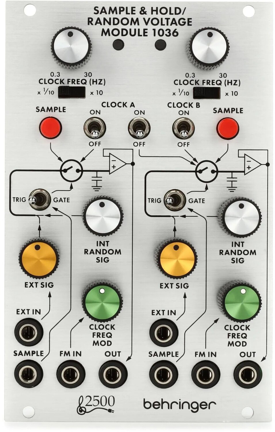 

Behringer 1036 Модуль выборки и удержания/случайного напряжения Eurorack