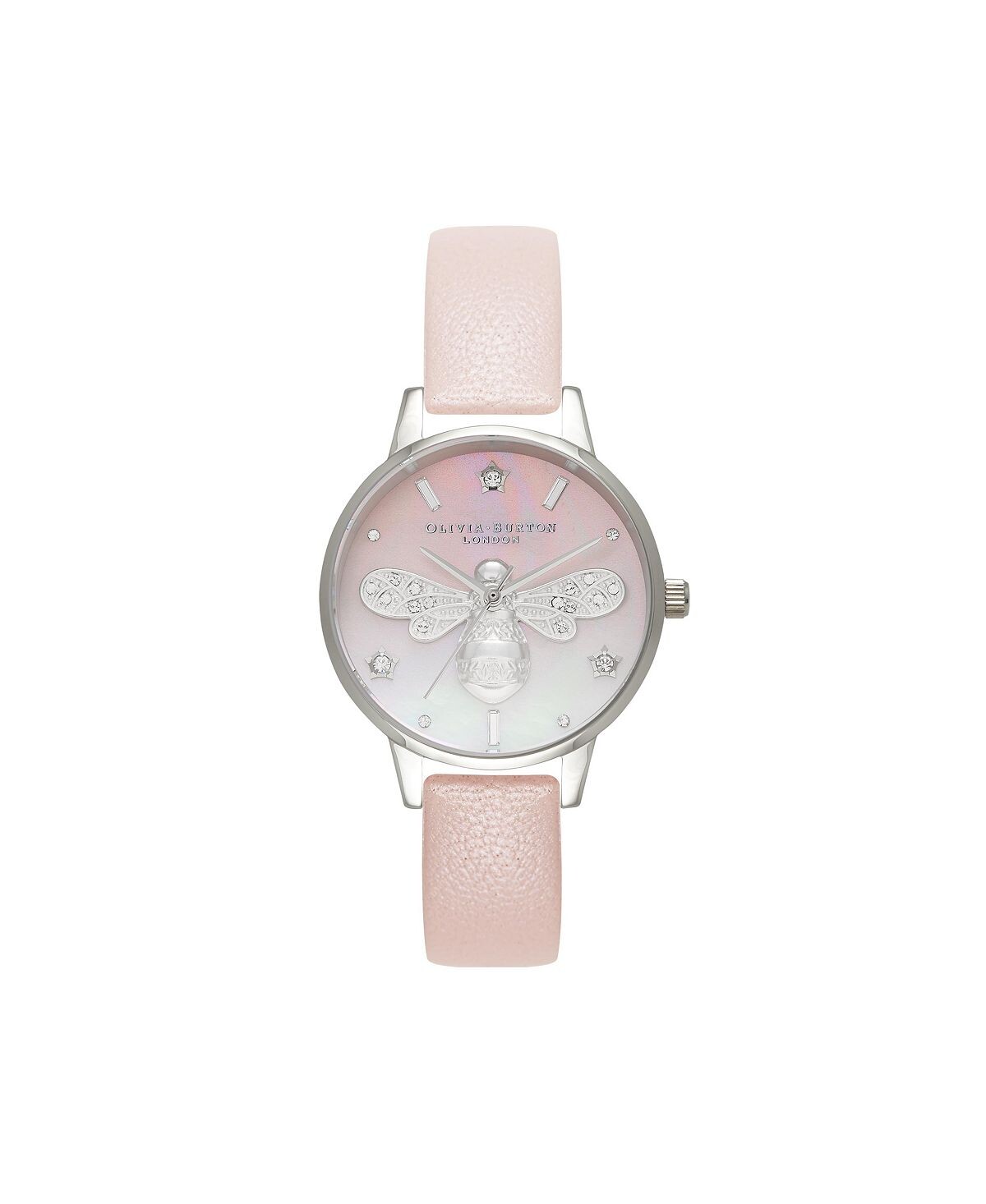 

Женские часы Sparkle Bee с кожаным ремешком, 34 мм Olivia Burton