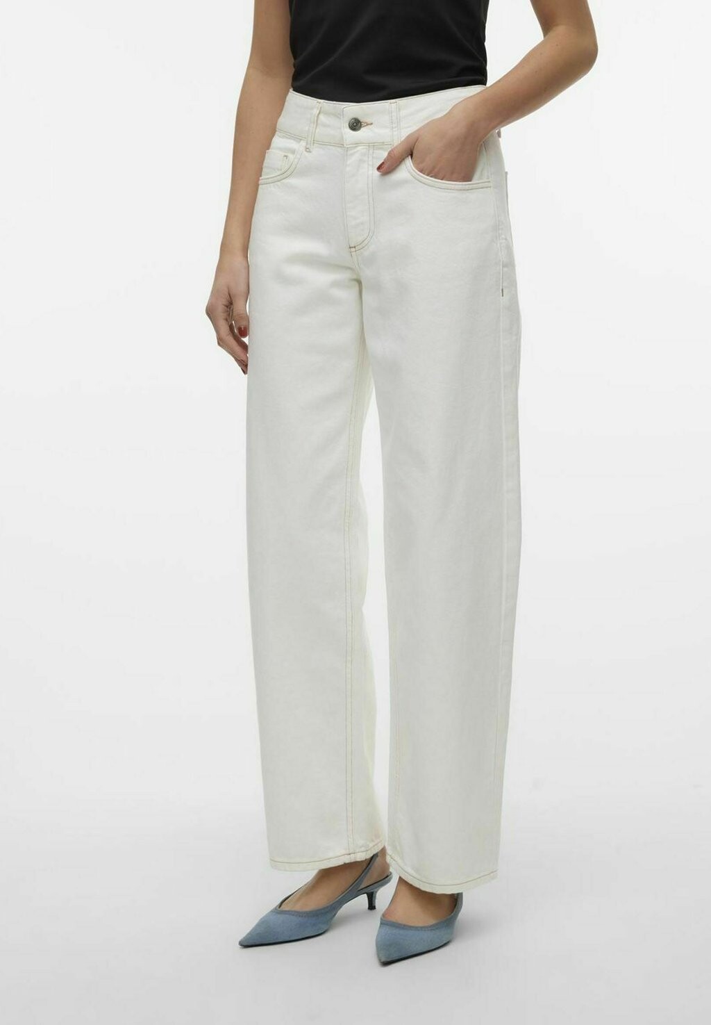 

Джинсы Straight Leg SNRANCY MID RISE SOMETHINGNEW, цвет white denim