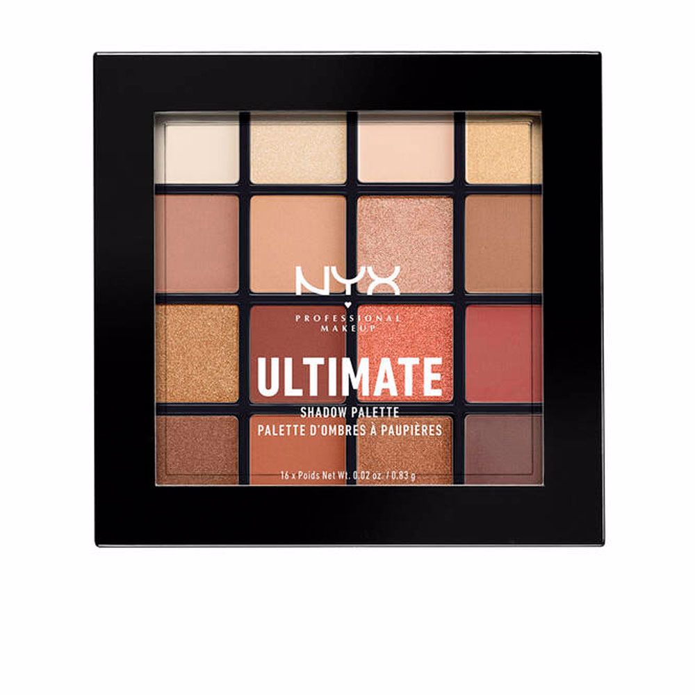 Тени для век Ultimate shadow palette Nyx professional make up, 16 х 0,83 г, warm neutrals 16x0,83