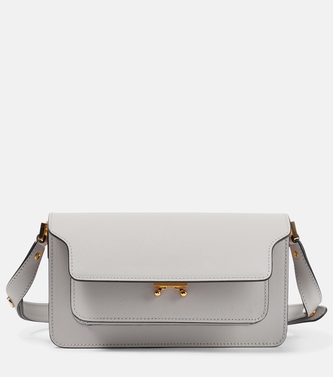 

Сумка на плечо Trunk из кожи Marni, белый
