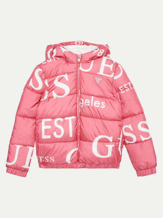 

Пуховик стандартного кроя Guess, розовый