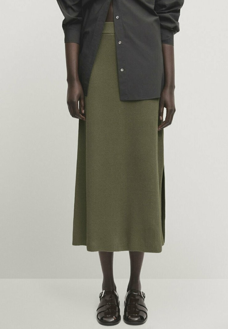

Юбка А-силуэта Massimo Dutti, цвет green