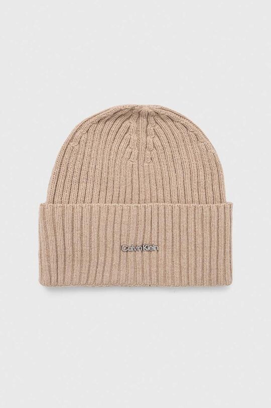 

Шапка из смесовой шерсти Calvin Klein, бежевый