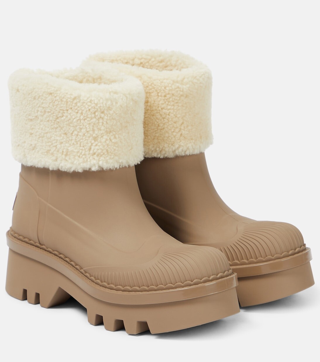 

Ботильоны raina на подкладке из овчины Chloé, коричневый