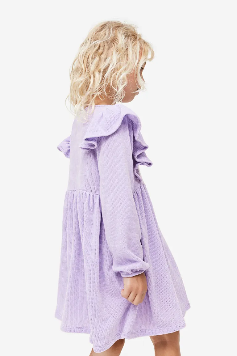 

Платье из синели с оборками H&M, лиловый