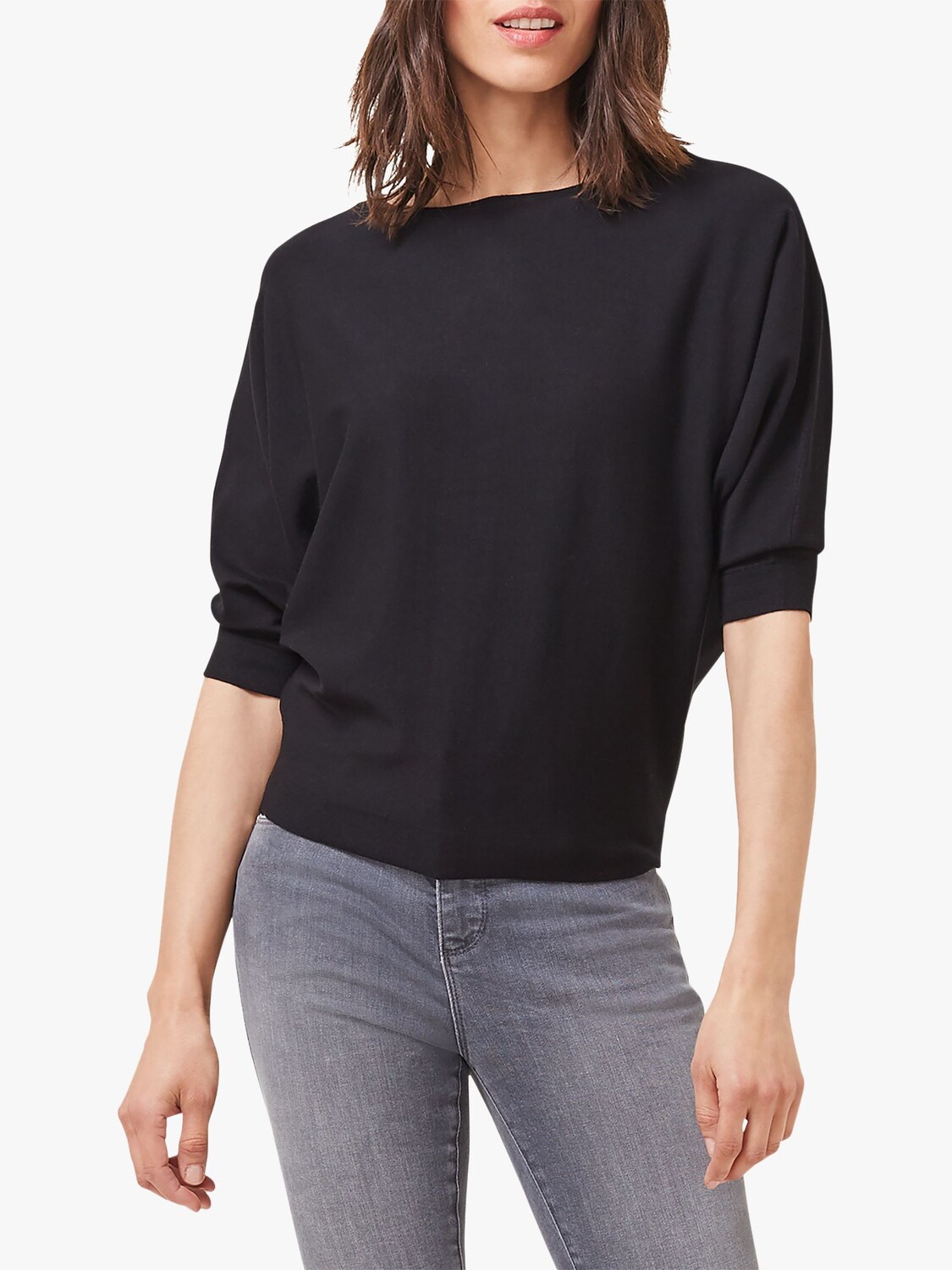 

Джемпер тонкой вязки Phase Eight Cristine Batwing, черный
