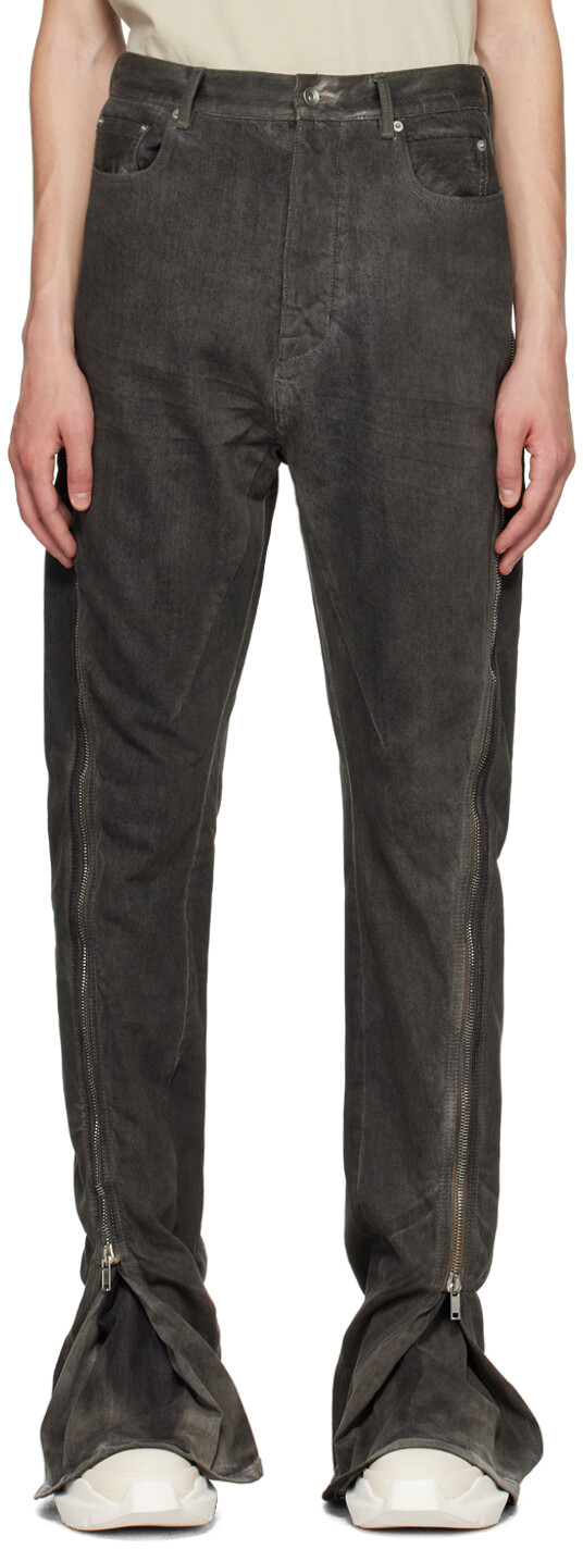 

Серые джинсы-бананы Rick Owens DRKSHDW Bolan
