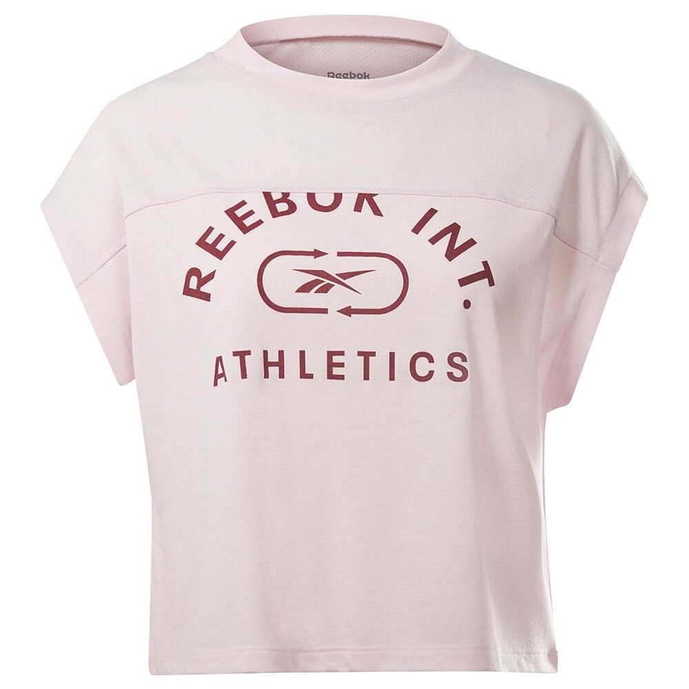 

Футболка Reebok Workout Ready Supremium Logo, розовый