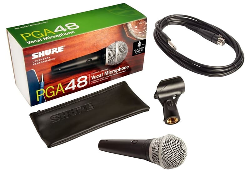 Микрофон Shure PGA48-QTR shure pga48 xlr вокальный микрофон с кабелем держателем и чехлом