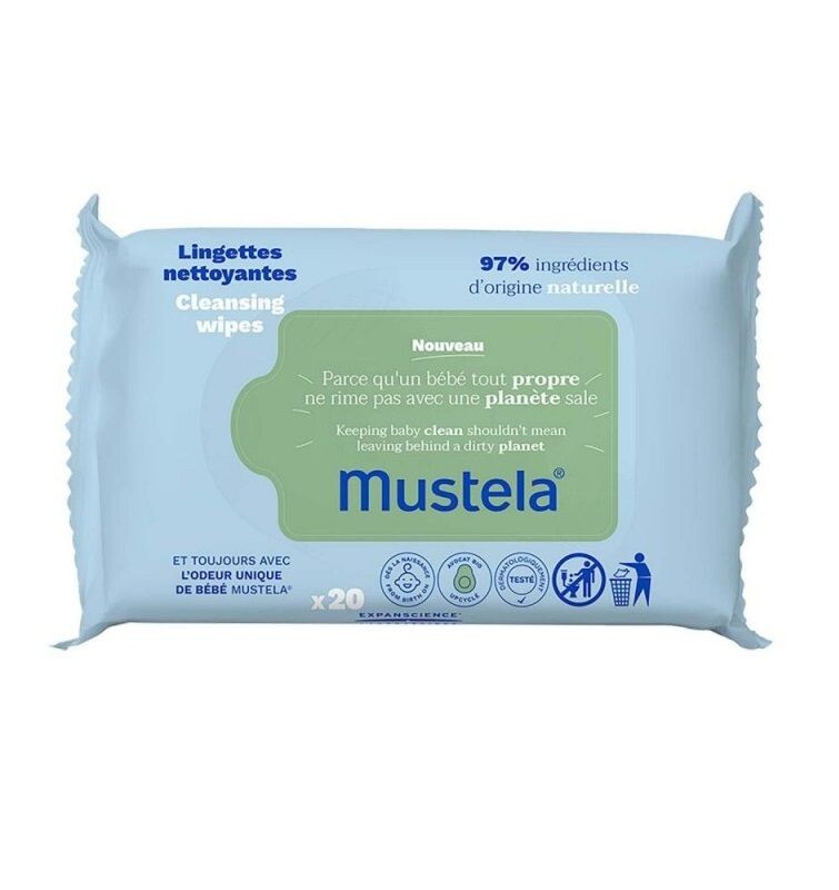 

Влажные салфетки Mustela, 20 шт