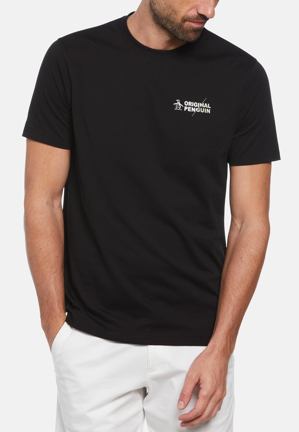 цена Базовая футболка SPLICED LOGO Original Penguin, цвет true black