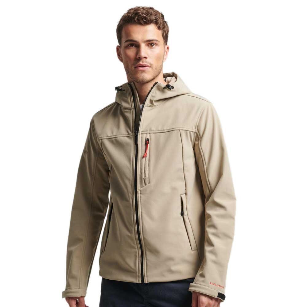 

Куртка Superdry Soft Shell Full Zip Rain, бежевый