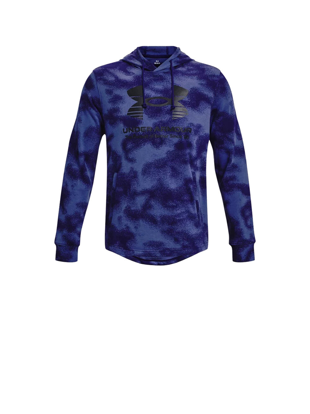 

Синяя мужская толстовка с капюшоном и логотипом Under Armour