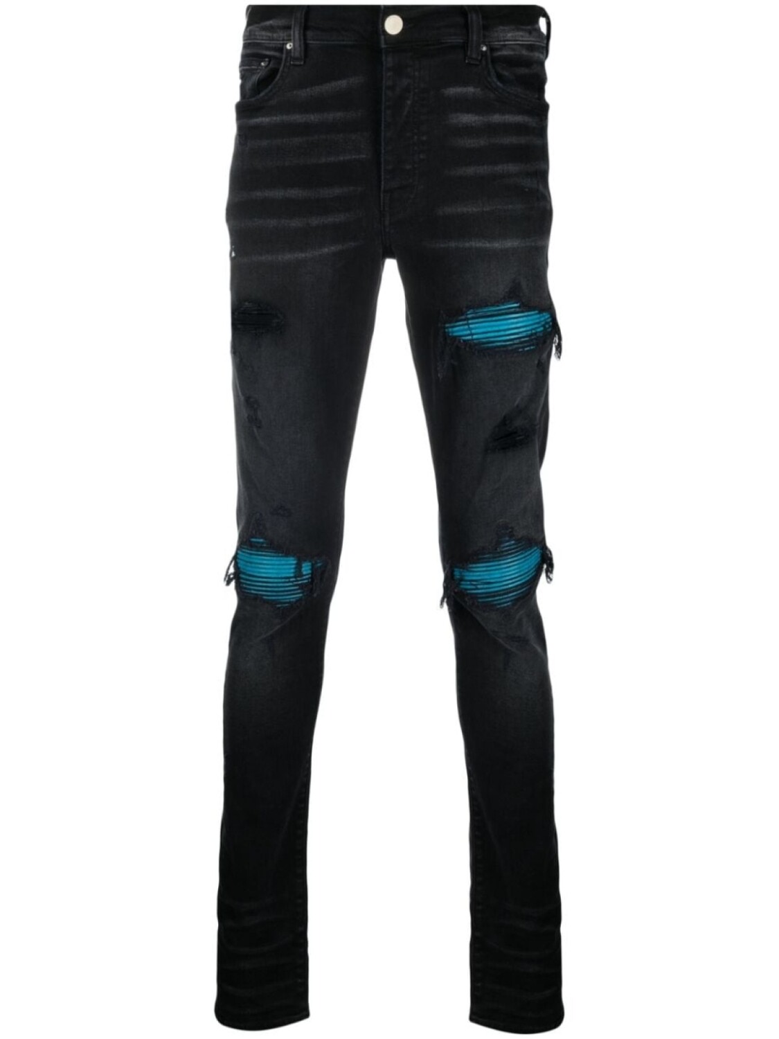 

Джинсы скинни с эффектом потертости AMIRI, черный
