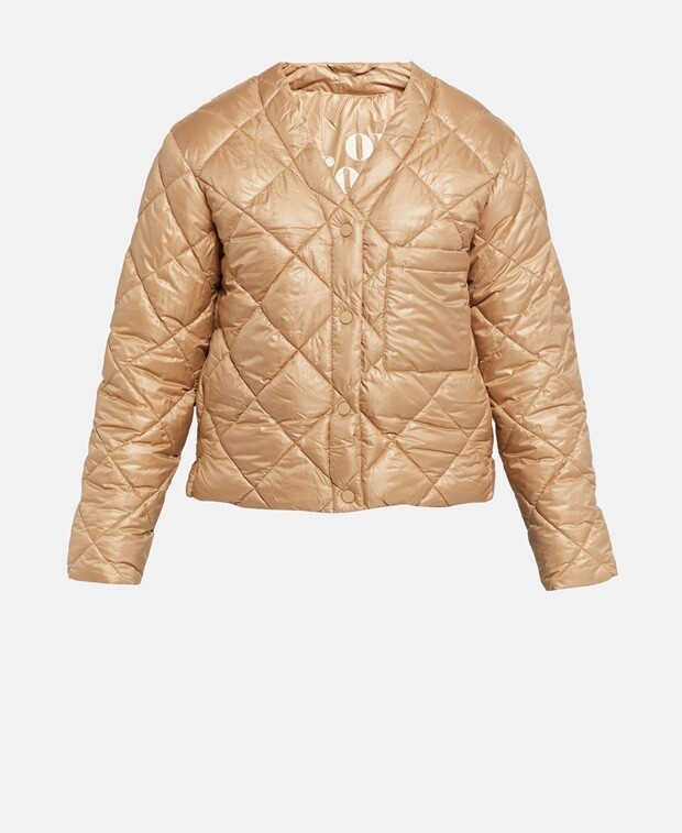 

Стеганая куртка Oui Black Label, кэмел