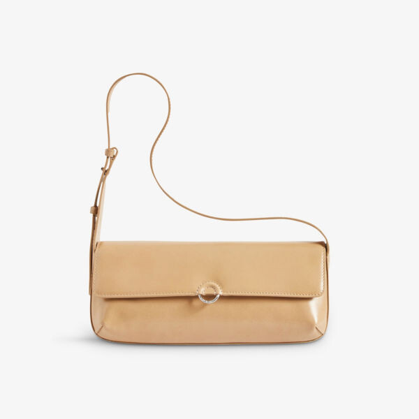

Кожаная сумка на плечо alix baguette с фирменным кольцом Claudie Pierlot, цвет bruns