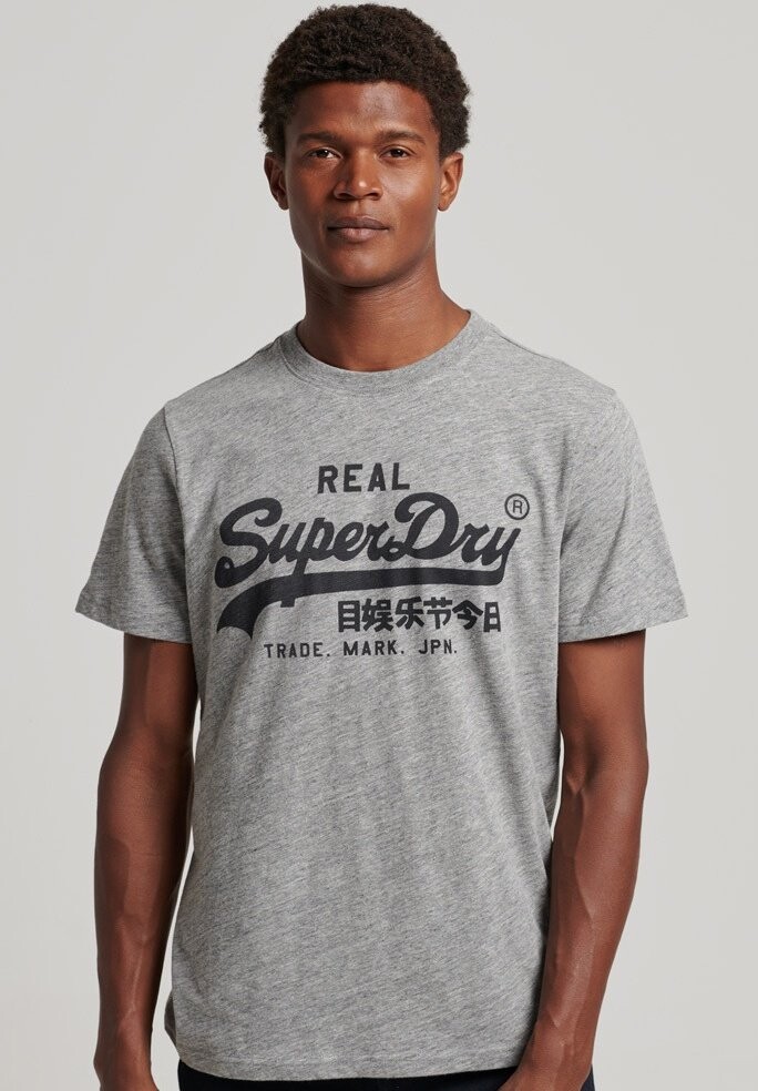 

Футболка с принтом Superdry, серый меланж