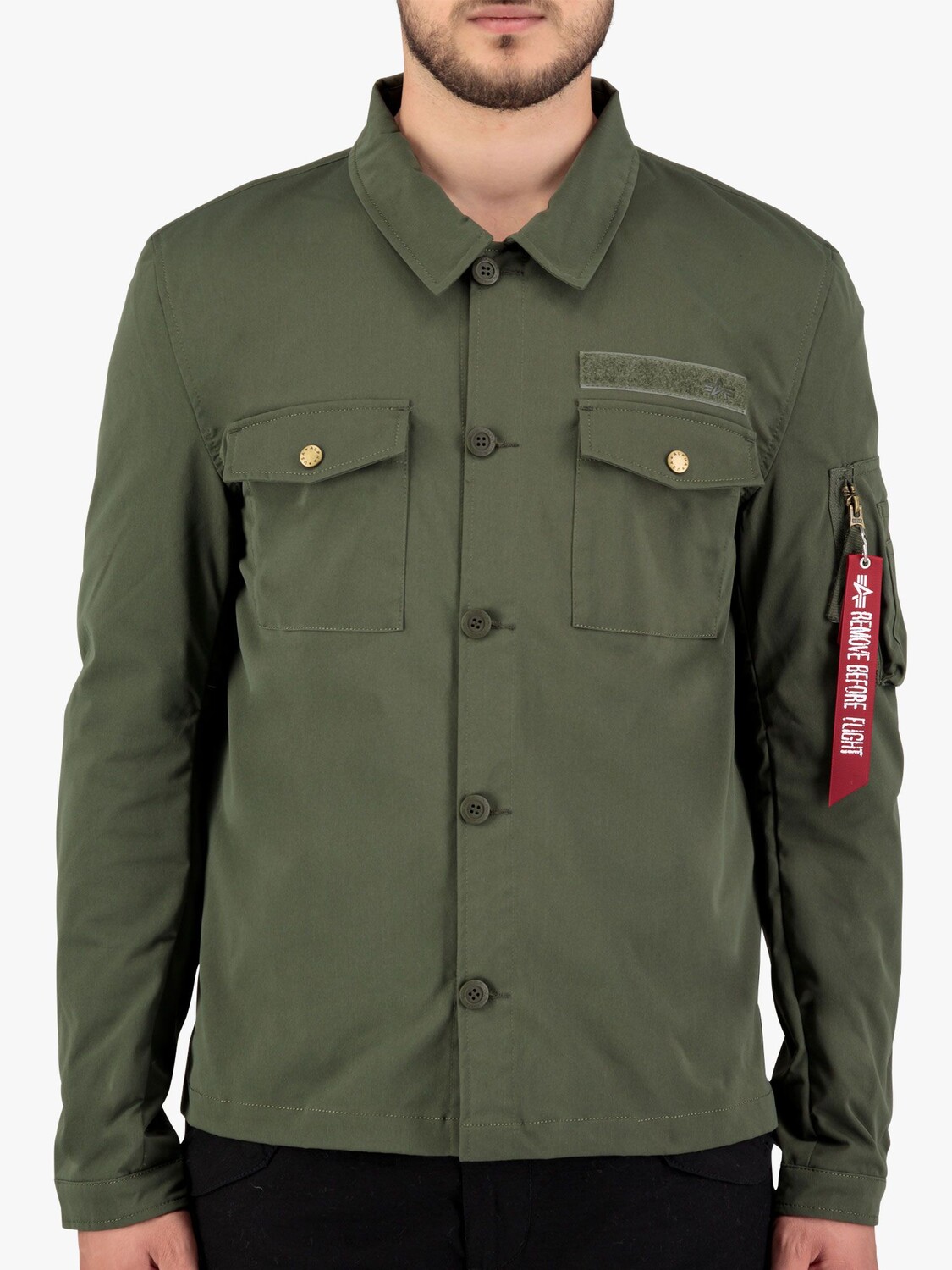 

Рубашка Alpha Industries, темно-оливковый