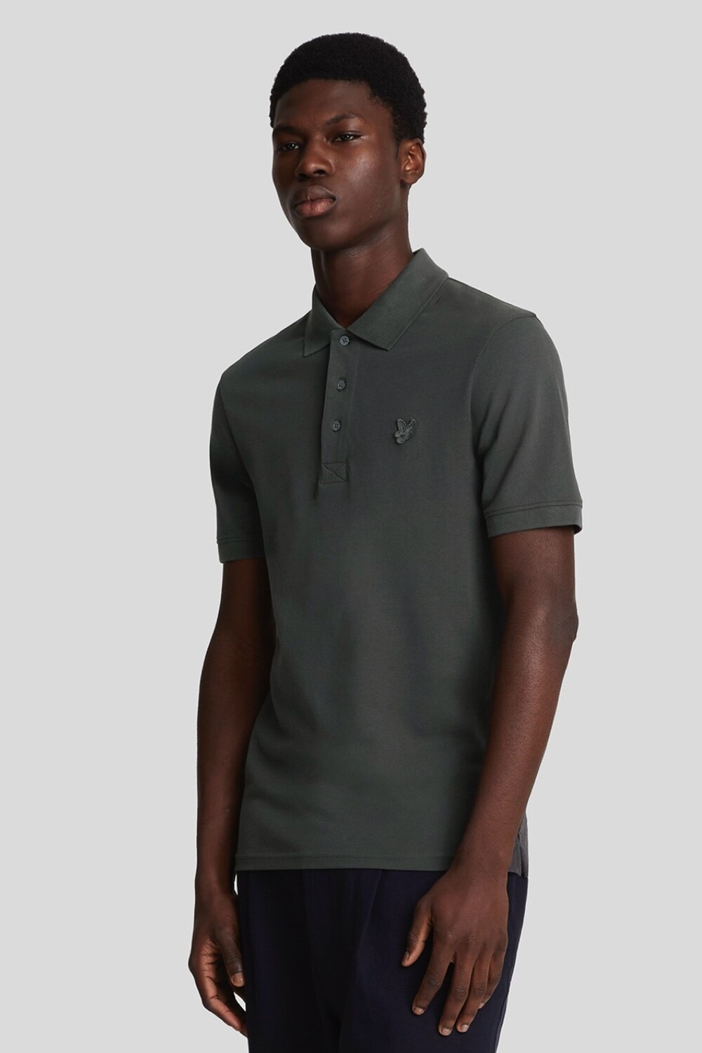 

Рубашка поло с принтом орла в тон Lyle & Scott, серый