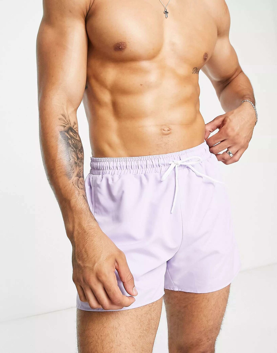 

Классические шорты для плавания Topman сиреневого цвета