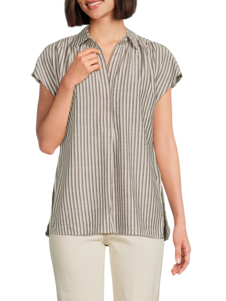 цена Полосатая блузка Max Studio, цвет Black Stripe