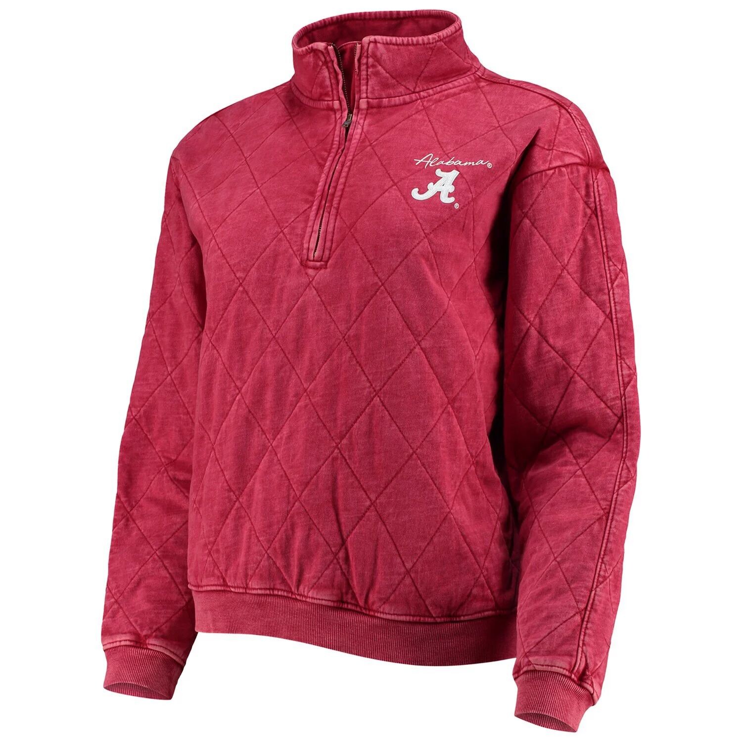 

Женская стеганая куртка Gameday Couture Crimson Alabama Crimson Tide Unstoppable Chic с молнией четверть четверти