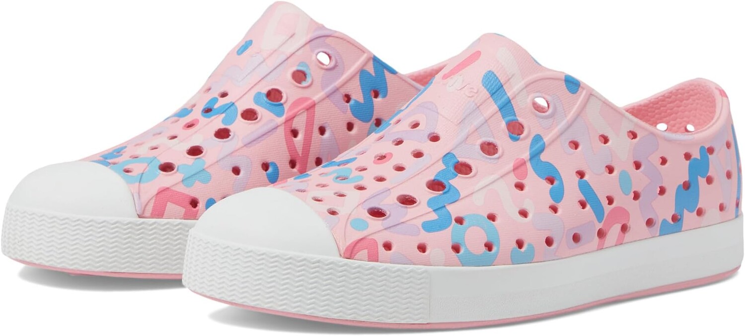 

Кроссовки Jefferson Sugarlite Print Native Shoes Kids, цвет Princess Pink/Shell White/Apricot Dazzle Squiggle