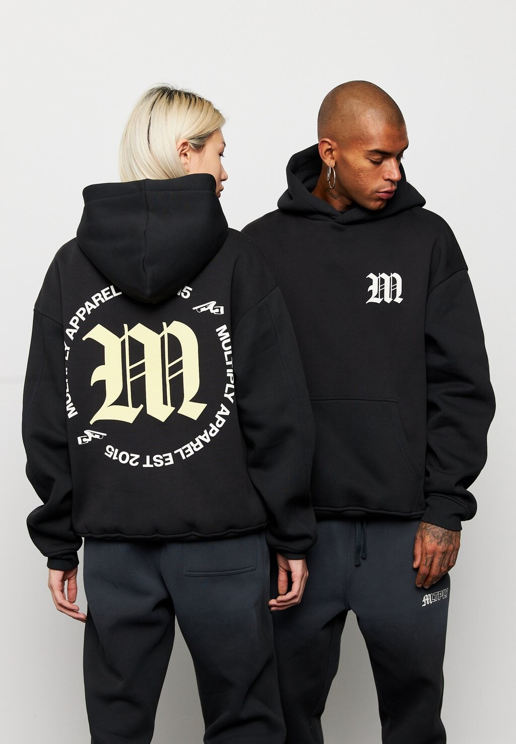 

Толстовка Multiply Apparel, черная, стиранная содой, Черный