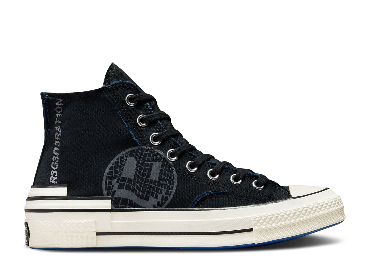 

Кроссовки Converse Chuck 70 Hacked Heel High 'Tear Away - Black Blue', черный