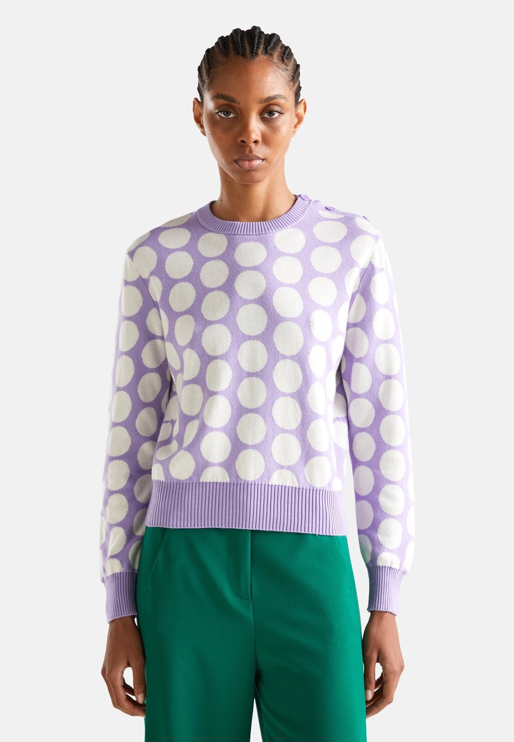 

Свитер United Colors of Benetton, фиолетовый