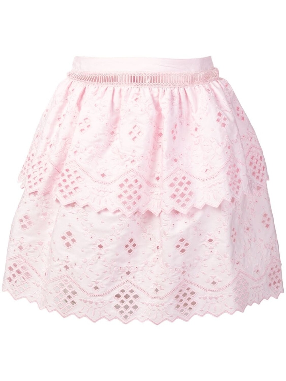 

Alberta Ferretti юбка мини с вышивкой, розовый