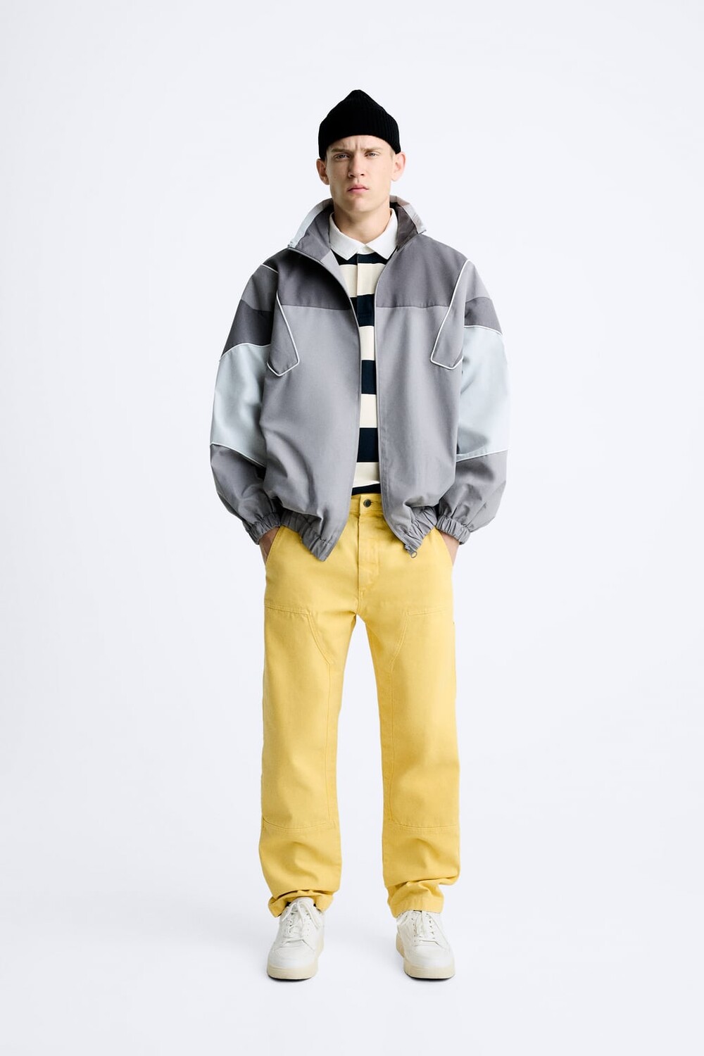 

Плотничьи брюки с карманом ZARA, желтый