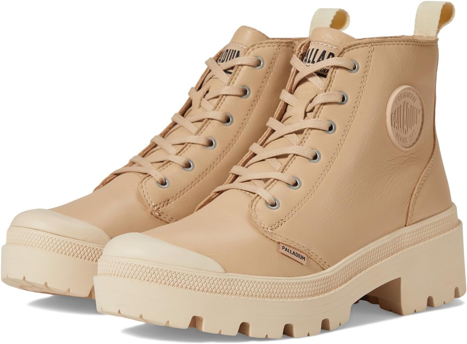 

Ботинки на шнуровке Pallabase Leather Boot Palladium, цвет Nude Dust