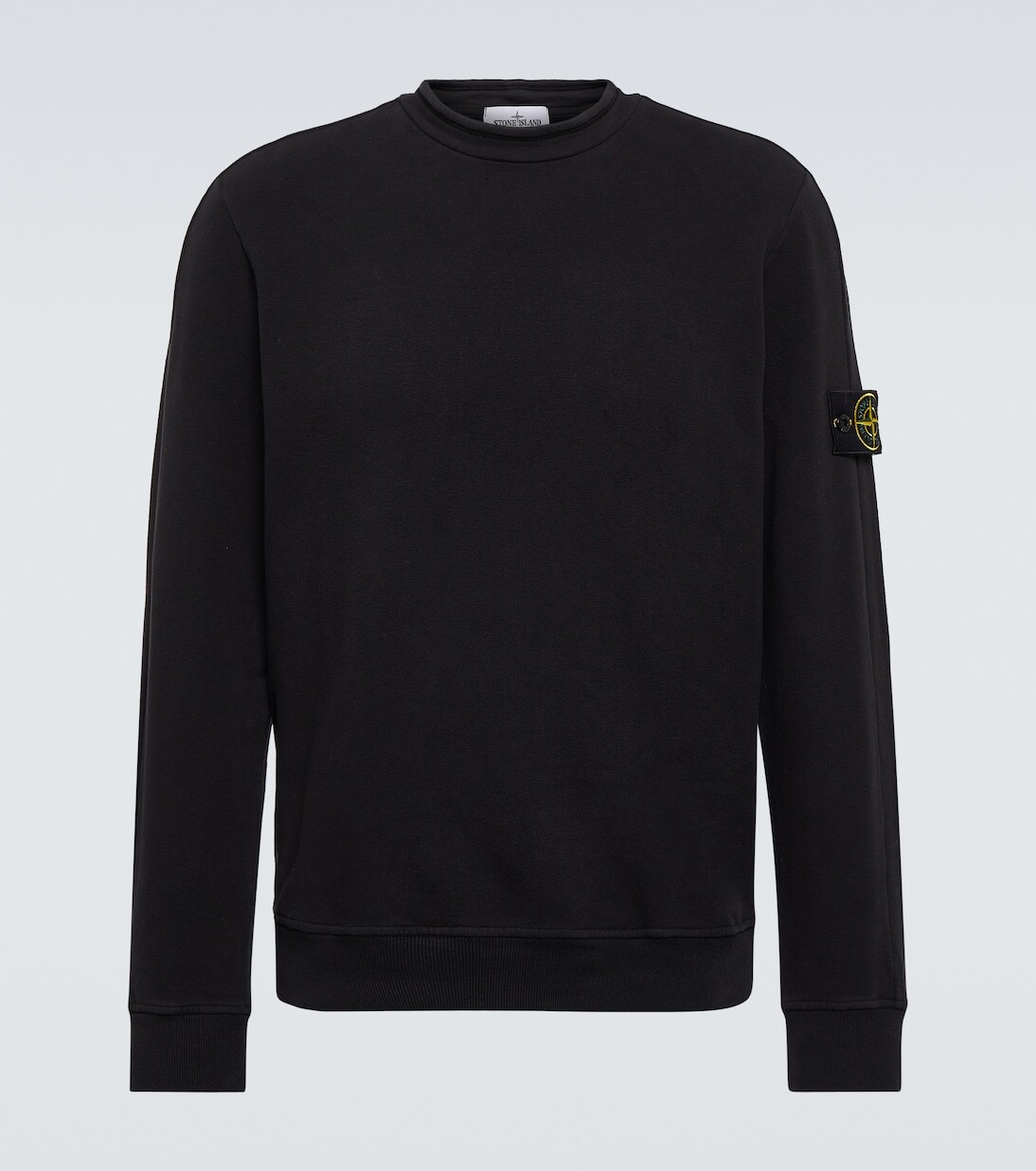 

Толстовка с логотипом из смесового хлопка Stone Island, черный