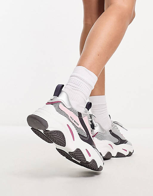 

Розовые и серебристые кроссовки Steve Madden Possession