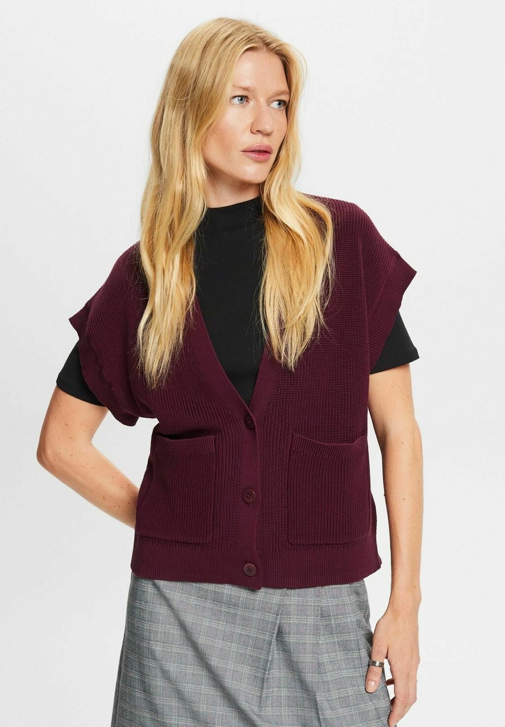 Кардиган Esprit, цвет aubergine