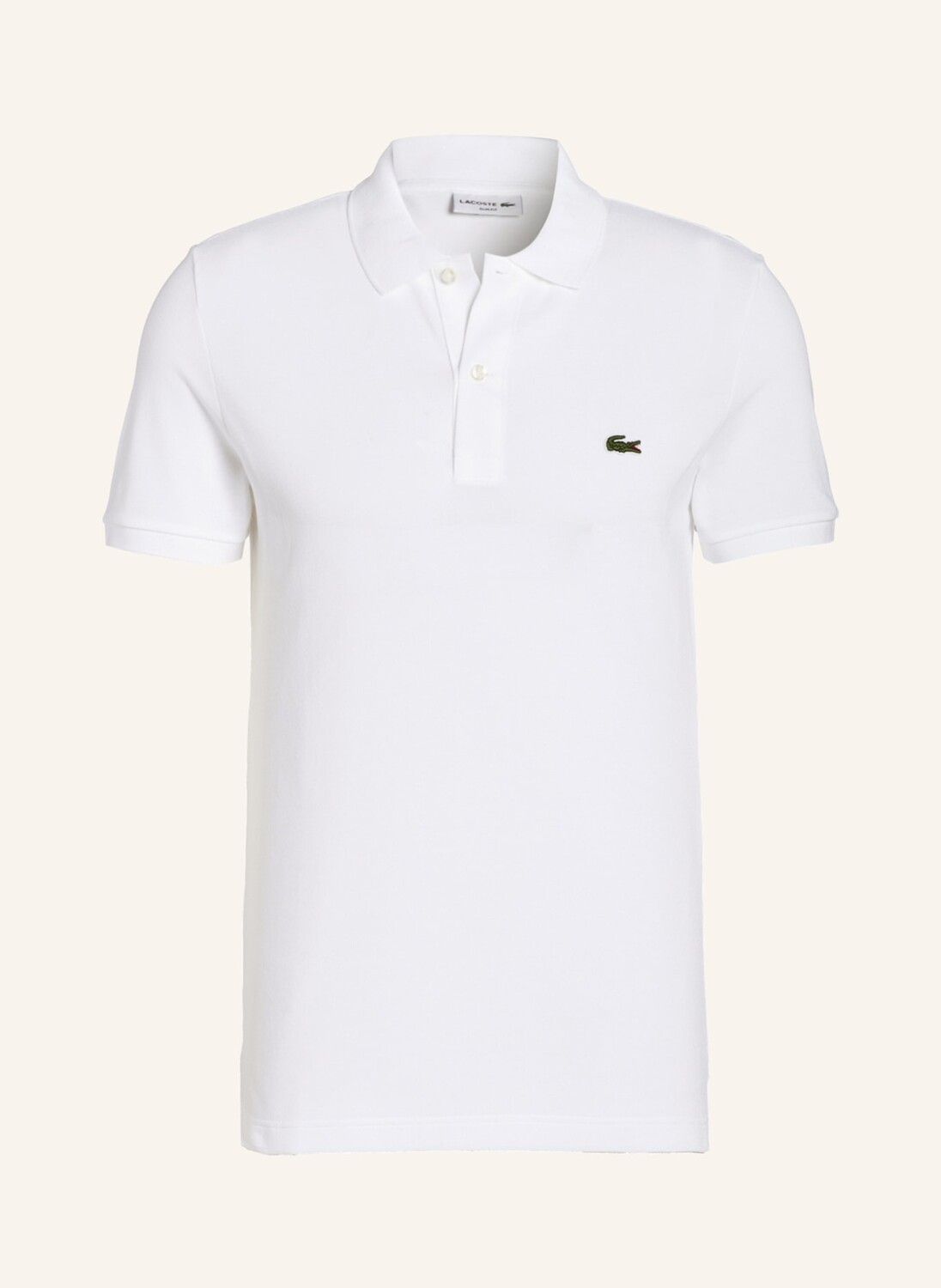 

Рубашка поло LACOSTE Piqué Slim Fit, белый