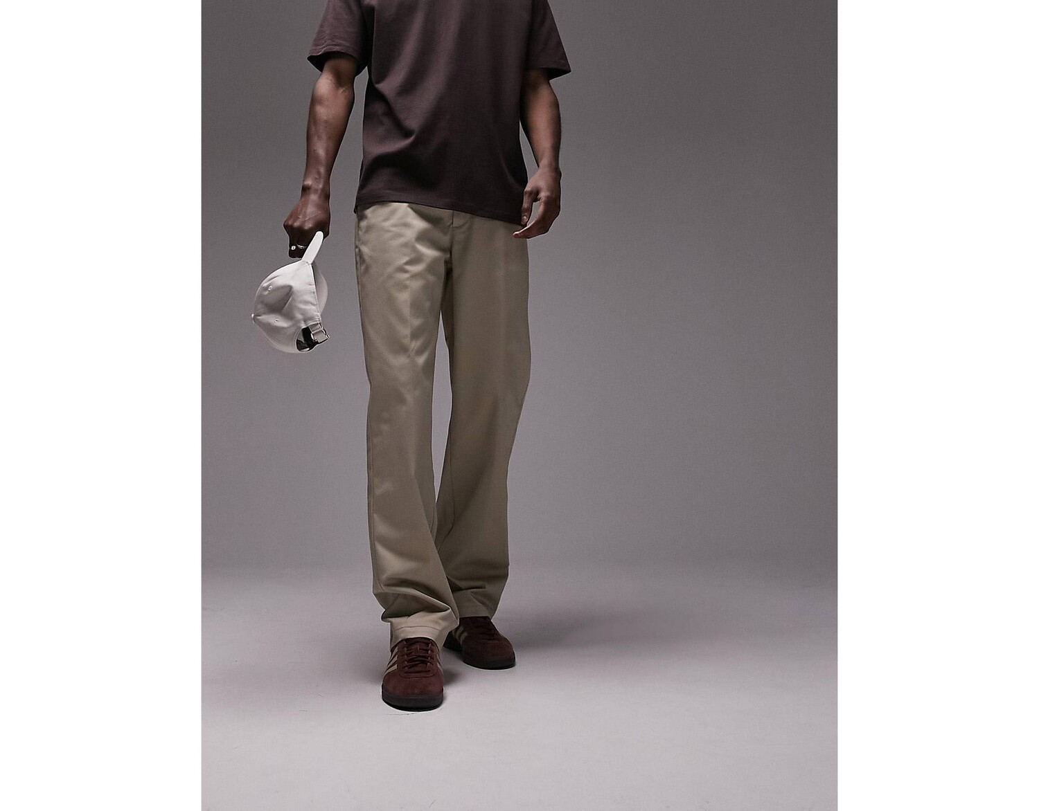 

Свободные брюки Topman из камня, Серый