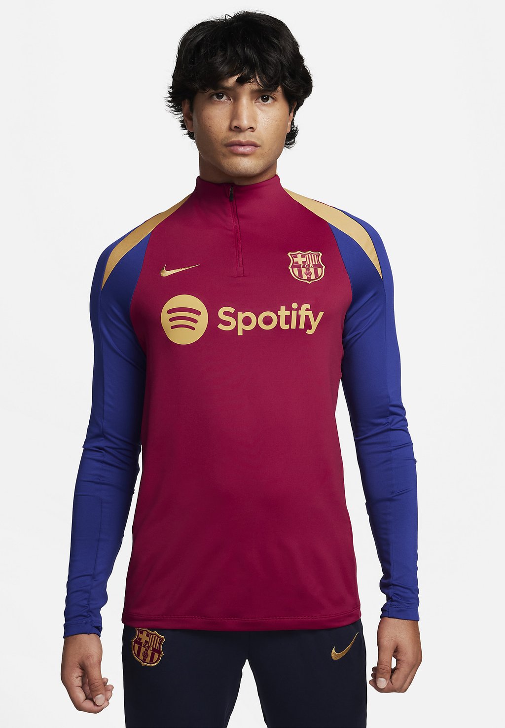 Футболка Fc Barcelona Strike Drill Nike, цвет noble red deep royal blue club gold