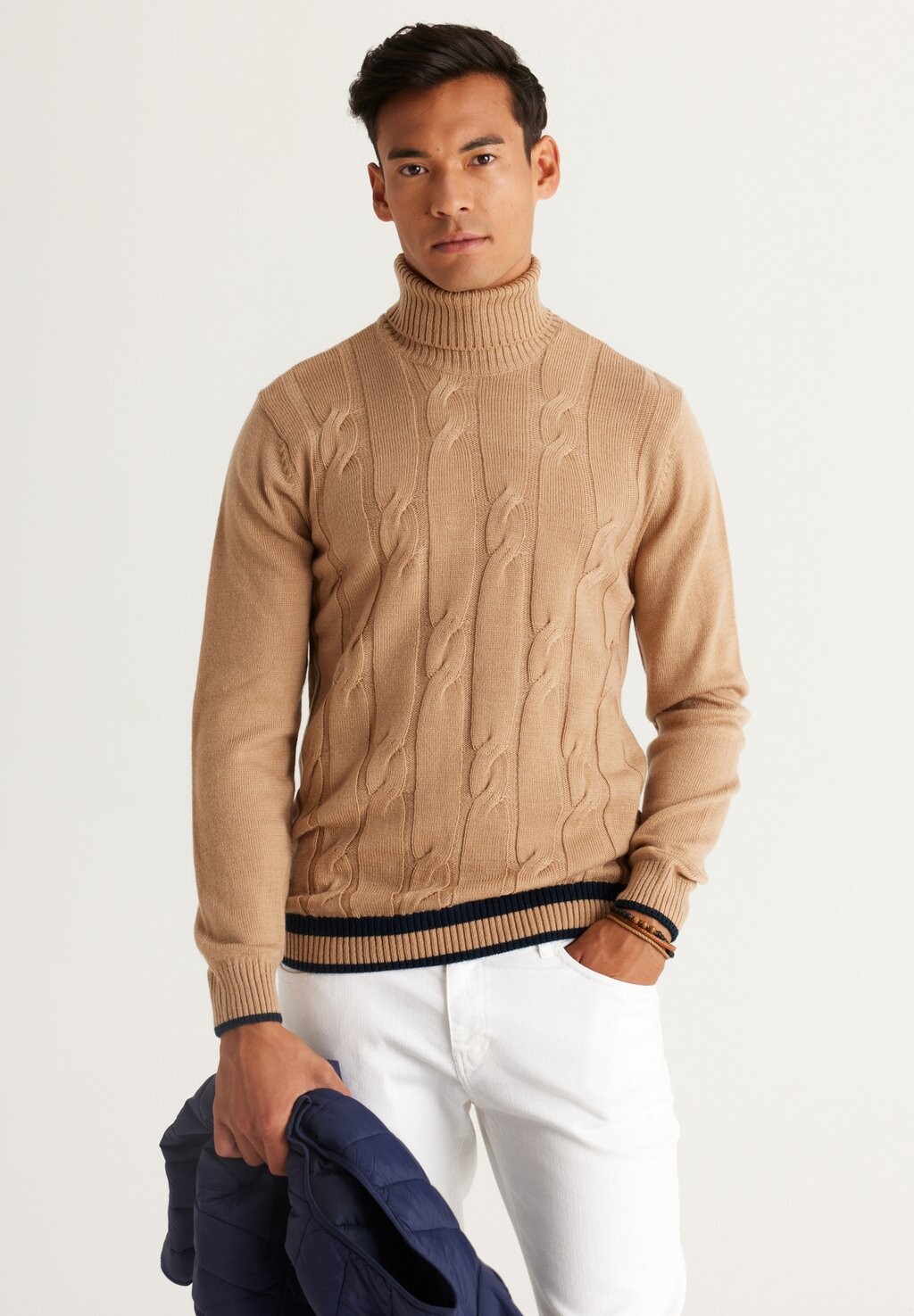 

Свитер Standard Fit Full Collar AC&CO / ALTINYILDIZ CLASSICS, цвет dark beige