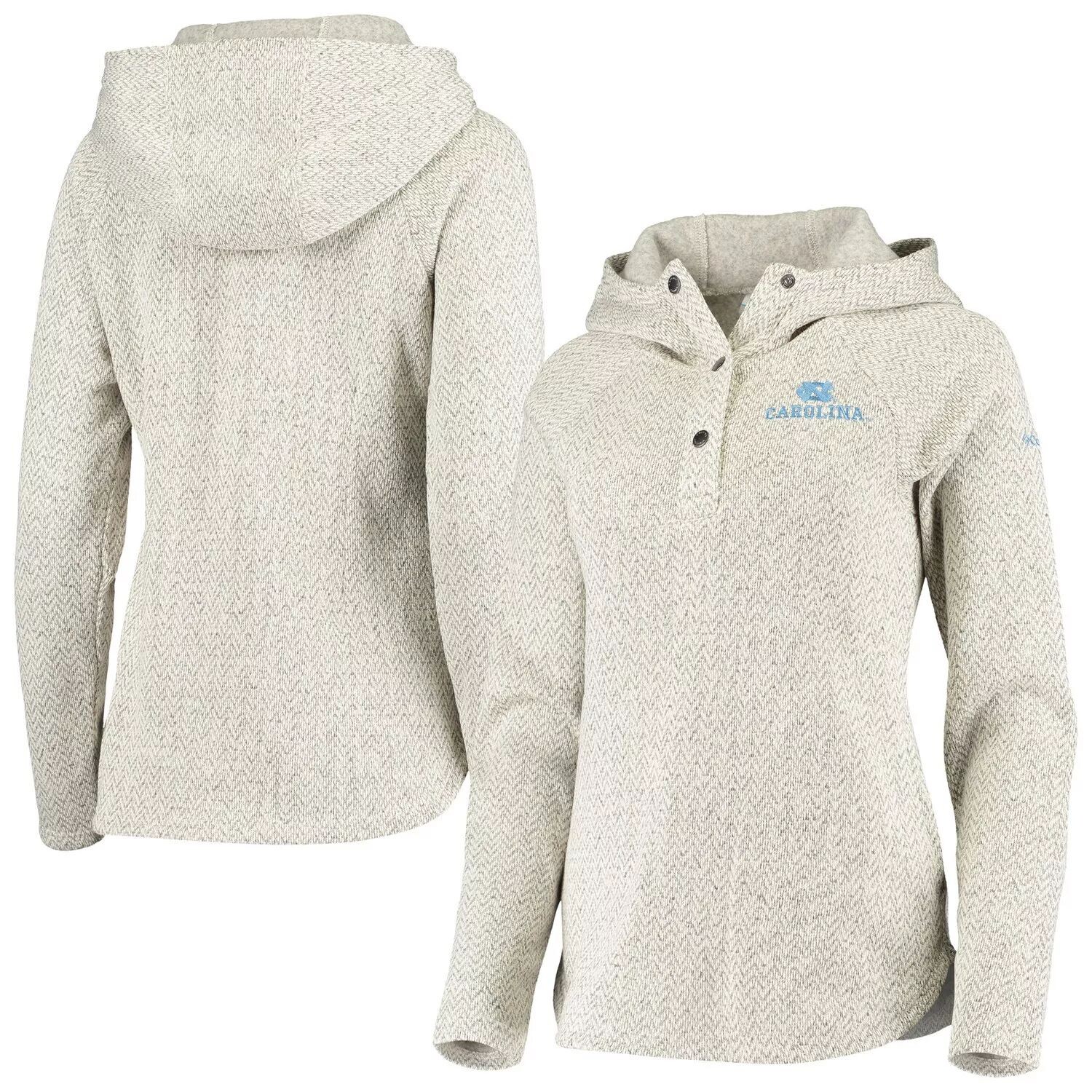 

Женский флисовый пуловер с капюшоном Columbia Cream North Carolina Tar Heels Darling Days реглан