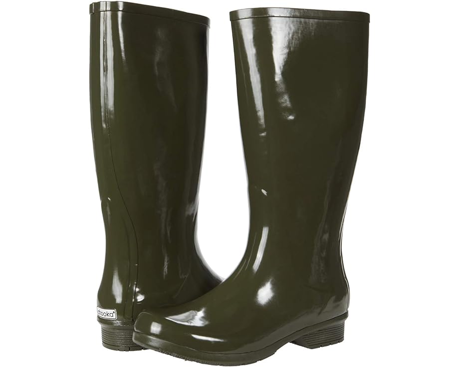 Ботинки Chooka Polished Tall Rain Boots, оливковый